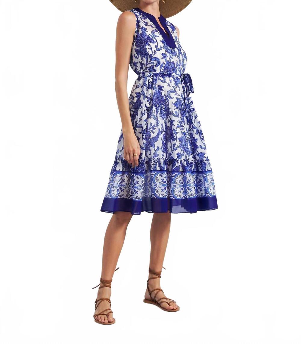 NEW LACE women's lady lapis dress in blue